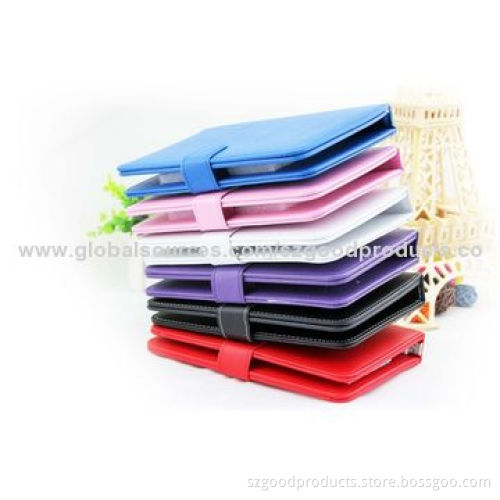 Wired Keyboard for Computers with Cheap Price, PU Leather Case, USB Cable for Universal Tablet PCs
